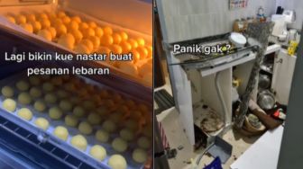 Viral Masak Kue Nastar Jelang Lebaran, Serumah Syok Kompor Mendadak Meledak