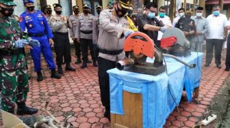 Puluhan Knalpot Brong Dipotong di Simeulue