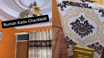 Unik! Rumah Serba Dibungkus Kertas Kado, Penampakannya Bikin Heran