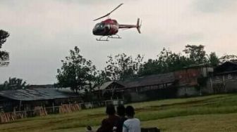 Viral Orang Kaya Mudik Pake Helikopter ke Sukabumi, Berangkatnya dari Singapura