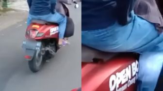 Viral Wanita Berhijab Naik Scoopy Bertuliskan Open BO, Tuai Kritik dari Publik