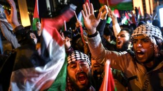 Ribuan Orang di Turki Gelar Demo Dukung Palestina: Ganyang Israel!