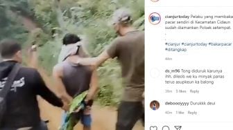 Viral, Video Diduga Pelaku Pembakar Kekasihnya di Cianjur Ditangkap