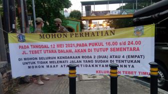 Jalan Tebet Utara Ditutup Sementara Mulai Sore Tadi sampai Malam Ini