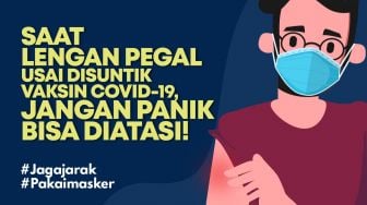 INFOGRAFIS: Lengan Pegal Usai Disuntik Vaksin Covid-19 Bisa Diatasi