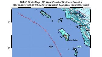 Gempa 7,2 Magnitude Terjadi di Sumatera Utara