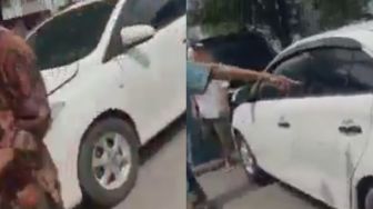 Masih Suasana Lebaran, Pemobil Ini Diduga Nekat Pukul Ustaz yang Lagi Bagi-Bagi Sembako