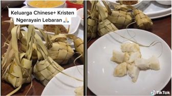 Viral Keluarga Non Muslim Ikut Rayain Lebaran, Fasih Banget Bikin Ketupat