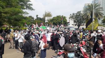 Demo Kedubes AS, KSPI Desak Joe Biden Hentikan Serangan Israel ke Palestina