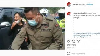 Mantan Preman Kang Mus Disetop di Pos Penyekatan, Reaksinya Dipuji Netizen