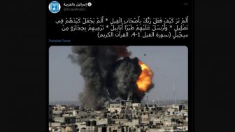 Israel Hina Al Quran Surah Al Fil saat Bombardir Gaza Palestina