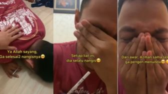 Momen Haru Istri Umumkan Hamil Anak Pertama, Suami Nangis Sujud Syukur