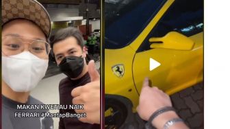 Heboh Pria Naik Ferrari Tak Gengsi Beli Kwetiau di Pinggir Jalan, Salut!