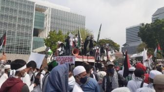 Orator Aksi Bela Palestina di Depan Kedubes AS: Musnahkan Israel