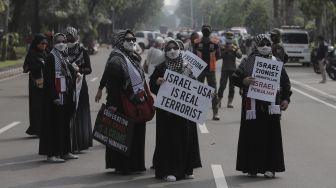 2.382 Personel TNI-Polri Jaga Ketat Aksi Solidaritas Bela Palestina di Jakarta