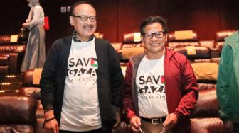 Nobar Film Tjoet Nja Dhien, Gus AMI Pakai Save Gaza Palestine