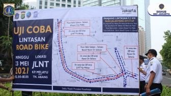 Uji Coba Road Bike JLNT Kampung Melayu-Tanah Abang, Simak Rekayasa Lalinnya