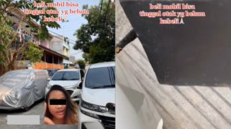 Wanita Ngamuk Mobil Orang Parkir Ngawur di Depan Rumah, Sampai Dibuat Lecet