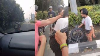 Kronologi Viral Pemobil Kejar Pemotor Diduga Begal Payudara di Kemayoran