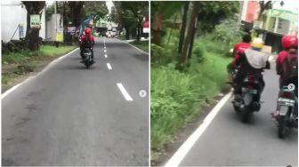 Viral Aksi Pria Keluarkan Kemaluan Saat Mengendarai Sepeda Motor di Solo