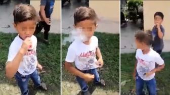 Viral Video Dua Bocah Asyik Nge-vape, Diduga Hasil Uang THR