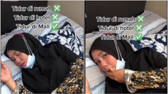 Terlalu Nyaman! Nyoba Kasur di Mal, Wanita Tidur Pulas Bak Kamar Sendiri