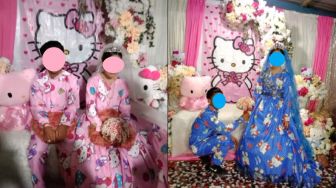 Viral Nikah Berkonsep Hello Kitty, Wajah Pengantin Disorot: Tampak Tertekan