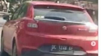 Viral Mobil Baleno Merah Tabrak Lari Pemotor: 'Ditunggu Itikad Baiknya'