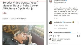 Heboh Video Ustaz Yusuf Mansur Tidur di Paha ABG, UYM Tanggapi Dengan Tertawa