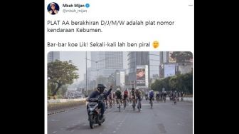 Viral Pemotor Acungkan Jari Tengah ke Pesepeda di Jakarta, Mbah Mijan: Barbar Kamu Om