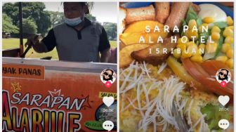 Viral Kedai Kaki Lima Jual Sarapan Mewah Ala Hotel, Cuma Rp 15 Ribuan!