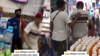 Viral Pria Ngamuk di Minimarket Serobot Antrean Tak Mau Antre