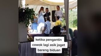 Istri Auto Ngambek, Viral Pengantin Pria Malah Joget dengan Biduan saat Resepsi