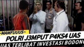 CEK FAKTA: Ustaz Abdul Somad Dijemput Paksa Polri karena Kasus Investasi Bodong?