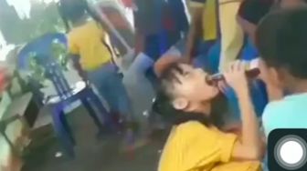 Heboh Video Bocah Perempuan Tenggak Minuman, Bikin Warganet Kesal
