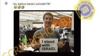 CEK FAKTA: Benarkah Pendiri Facebook Mark Zuckerberg Berjuang Bersama Israel?