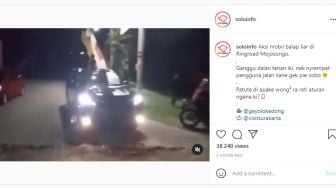 Merinding! Viral Pria Sendirian Bubarkan Balapan Mobil Liar di Solo