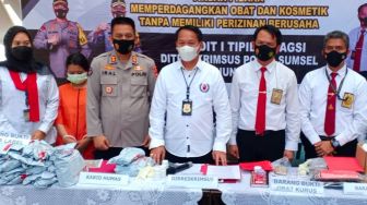 Dua Tahun Jual Obat dan Komestik Ilegal, Ibu Muda di Palembang Ditangkap