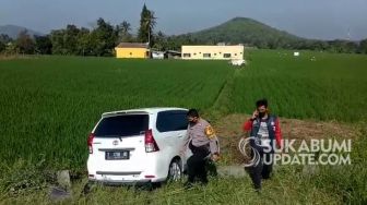 Diduga Maling Diesel, Mobil Pencuri Dipepet Korban hingga Masuk Sawah