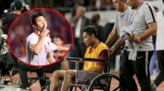 Tandain Mukanya! Ini Pemain Vietnam Bikin Evan Dimas Cedera Sampai Pakai Kursi Roda