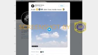 CEK FAKTA: Heboh Video Penampakan UFO Alien Tinggal di dalam Bulan, Benarkah?