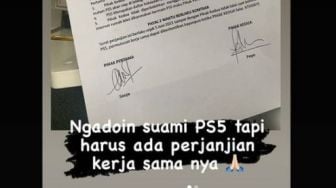 Istri Hadiahi Suami PS5 Pakai Surat Perjanjian, Jika Melanggar Siap-siap Dilelang