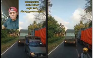 Heboh Sopir Truk Tak Beri Akses Kendaraan Prioritas, Warganet: Kalau Ketangkap Nangis Tuh!