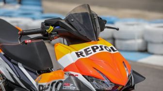 Begini Jadinya Honda Supra Dipaksa Jadi Motor Balap, Serasa Tunggangannya Marc Marquez