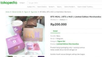 Untung Banyak, Kemasan BTS Meal Tanpa Isi Dijual di Olshop Rp 200 Ribu Satu Set