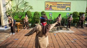 Begini Suasana Uji Coba Belajar Tatap Muka Tahap Dua di Jakarta