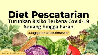 INFOGRAFIS: Diet Pescatarian Turunkan Risiko Terkena Covid-19 Sedang hingga Parah