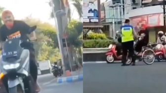 Viral Pria Modif Sepeda Jadi Mirip Motor, Tampilannya Bikin Polisi Hampir Tertipu