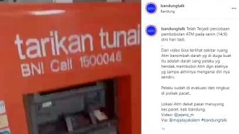 Pembobol ATM Bersimbah Darah Terkena Senjatanya Sendiri, Netizen: Weapon Eat Master