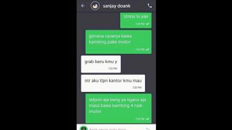 Tak Habis Pikir, Viral Curhatan Ojek Online Disuruh Bawa 4 Kambing